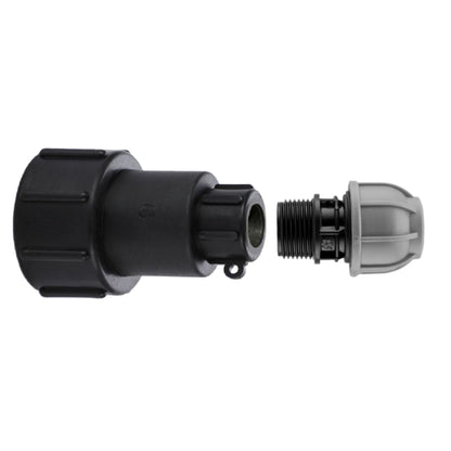 IBC Adapter S60x6 BSP MDPE Fittings 3/4" Extended Adaptor - Tee, Straight, Elbow 25mm & 32mm
