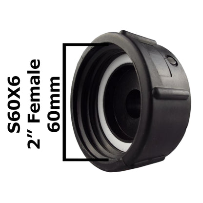 Water Tank Adapter IBC S60x6 to MDPE Pipe 20mm/25mm/32mm - Straight, Elbow, Tee