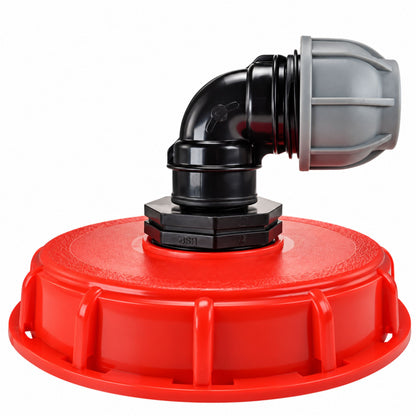 IBC 6 inch Tank Lid 155mm Vented Cap MDPE Pipe Connector 25mm 32mm Straight Elbow Kit