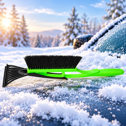 Snow Brush Ice Scraper Windscreen Car Window Frost De-Icer Winter Black Green Handheld