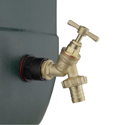 Garden Water Butt Tap Kit with Drill Bit – Rain Barrel Adapter 3/4" BSP Hose Connector with Tap Options, Washers & PTFE Tape for Water Tank, IBC & Garden Irrigation Systems