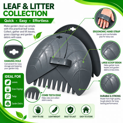 Leaf Grabber Garden Leaf Rake Garden Tool Pair Outdoor Garden Hands