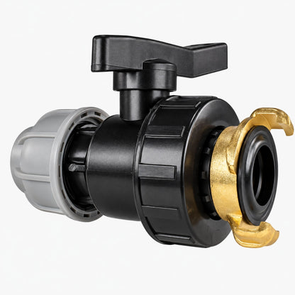 MDPE Valve Brass GEKA Claw Coupling Adapter Water Pipe Shut Off Tap 20mm 25mm 32mm