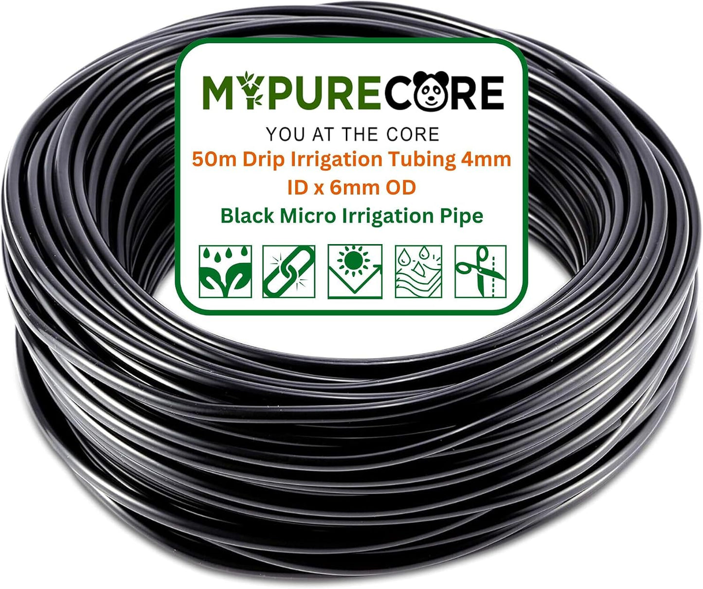 Micro Irrigation Water Pipe Tube – 50m Black Micro Tube 4mm / 6mm – Premium Hose for Garden Watering Systems