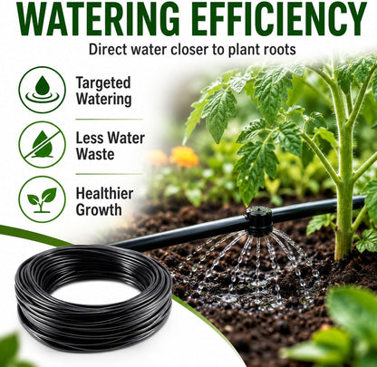 Micro Irrigation Water Pipe Tube – 50m Black Micro Tube 4mm / 6mm – Premium Hose for Garden Watering Systems