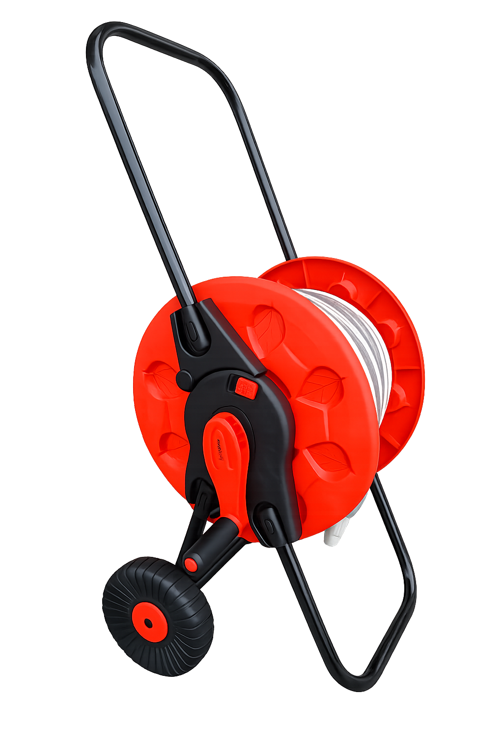 Hose Reel Cart with 30m Blue/Gray Garden Hose Pipe Watering Kit – Portable Wheeled Hose Trolley with Spray Nozzle, Connectors & Outdoor Irrigation Set