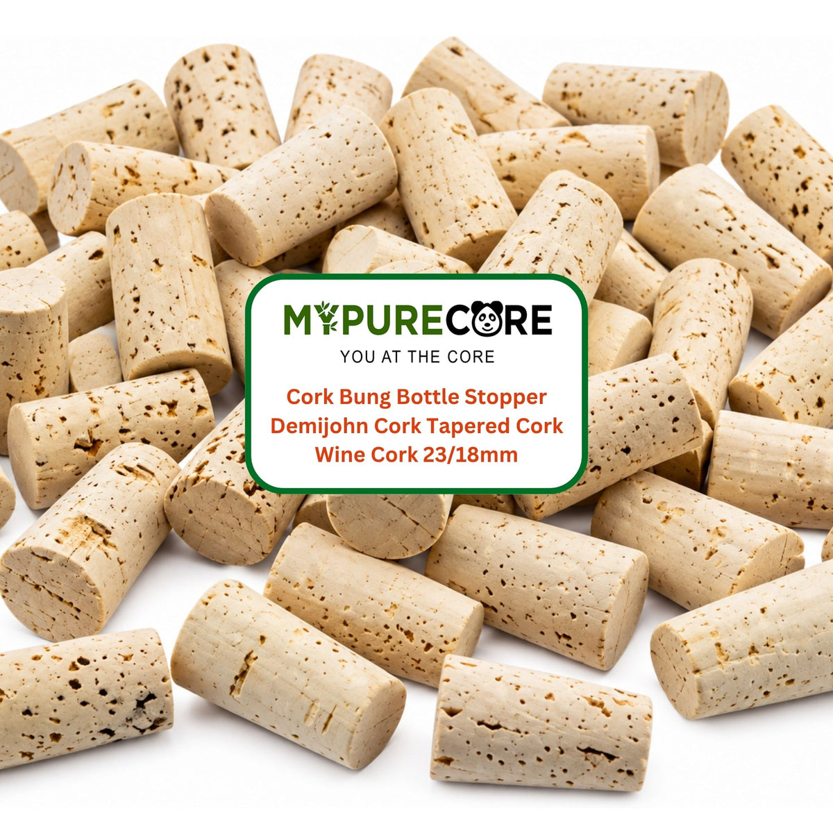 Cork Bottle Stoppers 23/18mm Tapered Natural Cork Bungs Wine Brewing Demijohn Seal 10-50 Pack