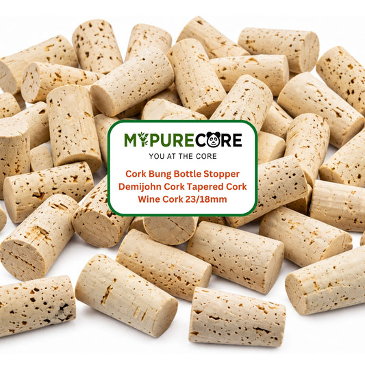 Cork Bottle Stoppers 23/18mm Tapered Natural Cork Bungs Wine Brewing Demijohn Seal 10-50 Pack