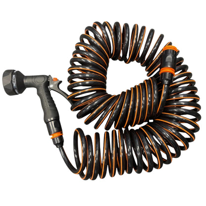 Spiral Expandable Curly Garden Spray Watering Hose Set Space Saving (10M or 15M)