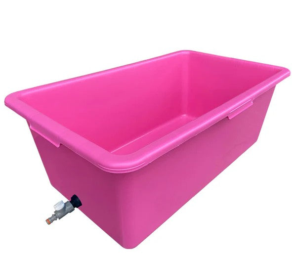 Heavy Duty 90L Dog Bath Tub Pet Washing Pool with Drain Plug and Hose Connector Large Plastic Dog Wash Tub for Indoor Outdoor Grooming Cooling Pool Multi Colour