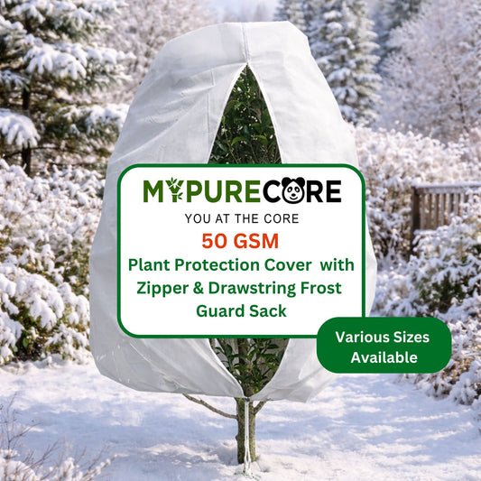 Plant Protection Cover 50GSM with Zipper & Drawstring Frost Guard Sack
