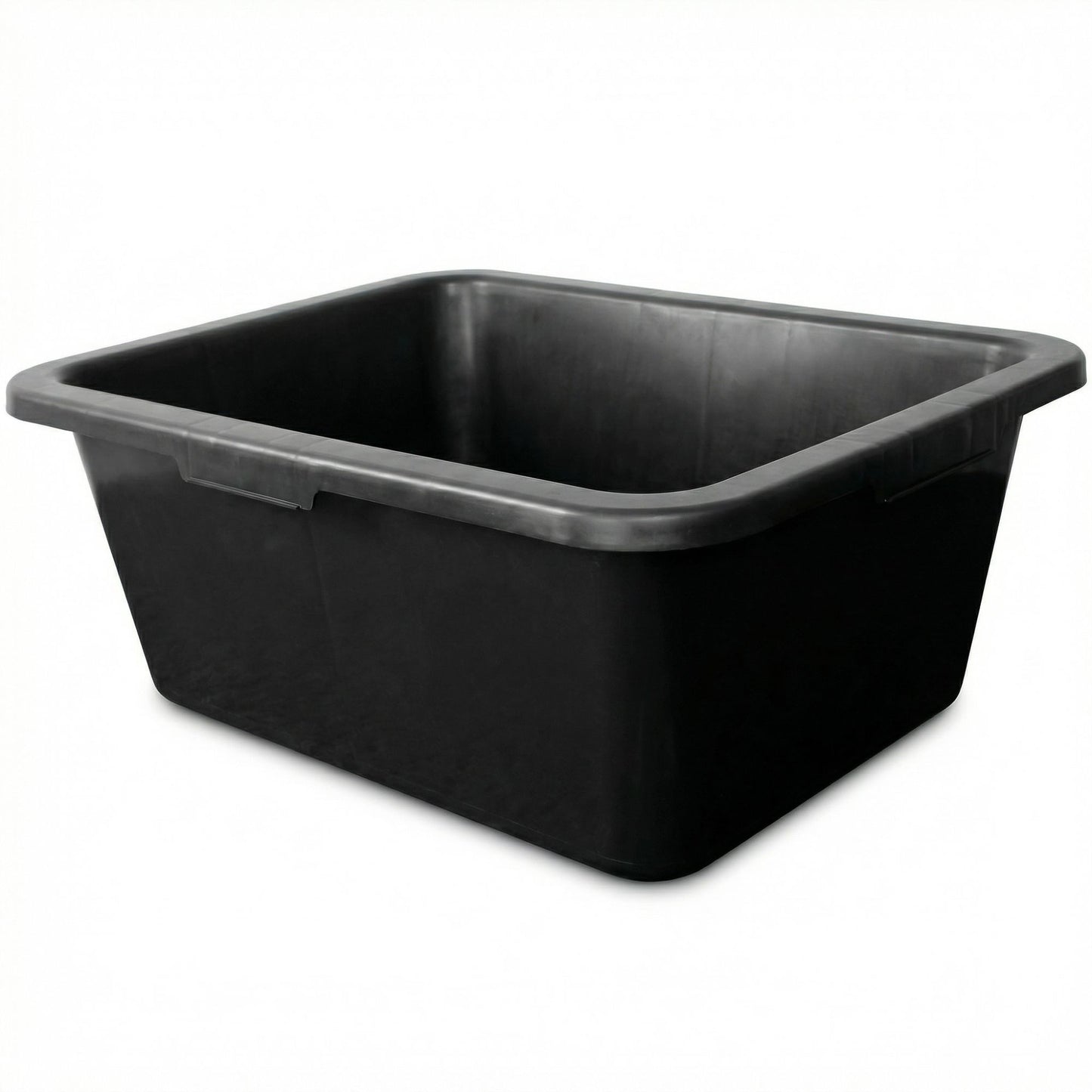 Black Mixing Tub Heavy Duty Rectangular Plastic Utility Container for Mortar Plaster Gardening Storage DIY Use Durable Multi Purpose Tray for Builders Home Garden Workshop