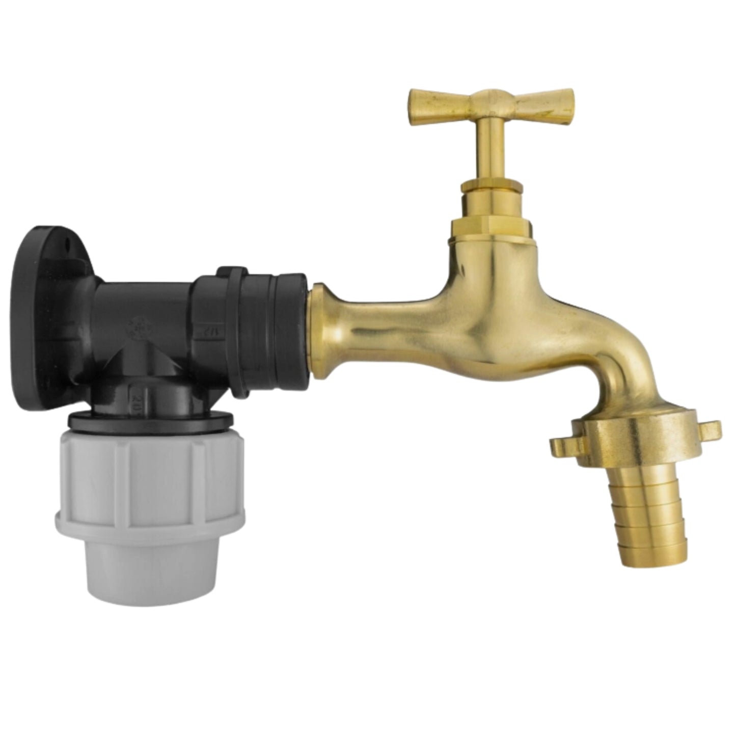 MDPE Wall Flange Plate + Compatible Quick Connect Tap Kits Fitting 20mm/25mm