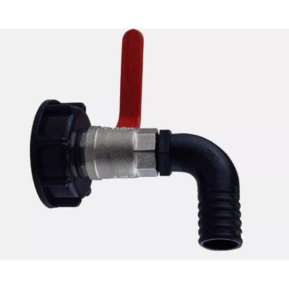 IBC 2” S60X6 Cap with Lever Valve & 25mm Barbed Pond Elbow Connector and PTFE Tape – Durable Leak-Proof Plumbing Solution
