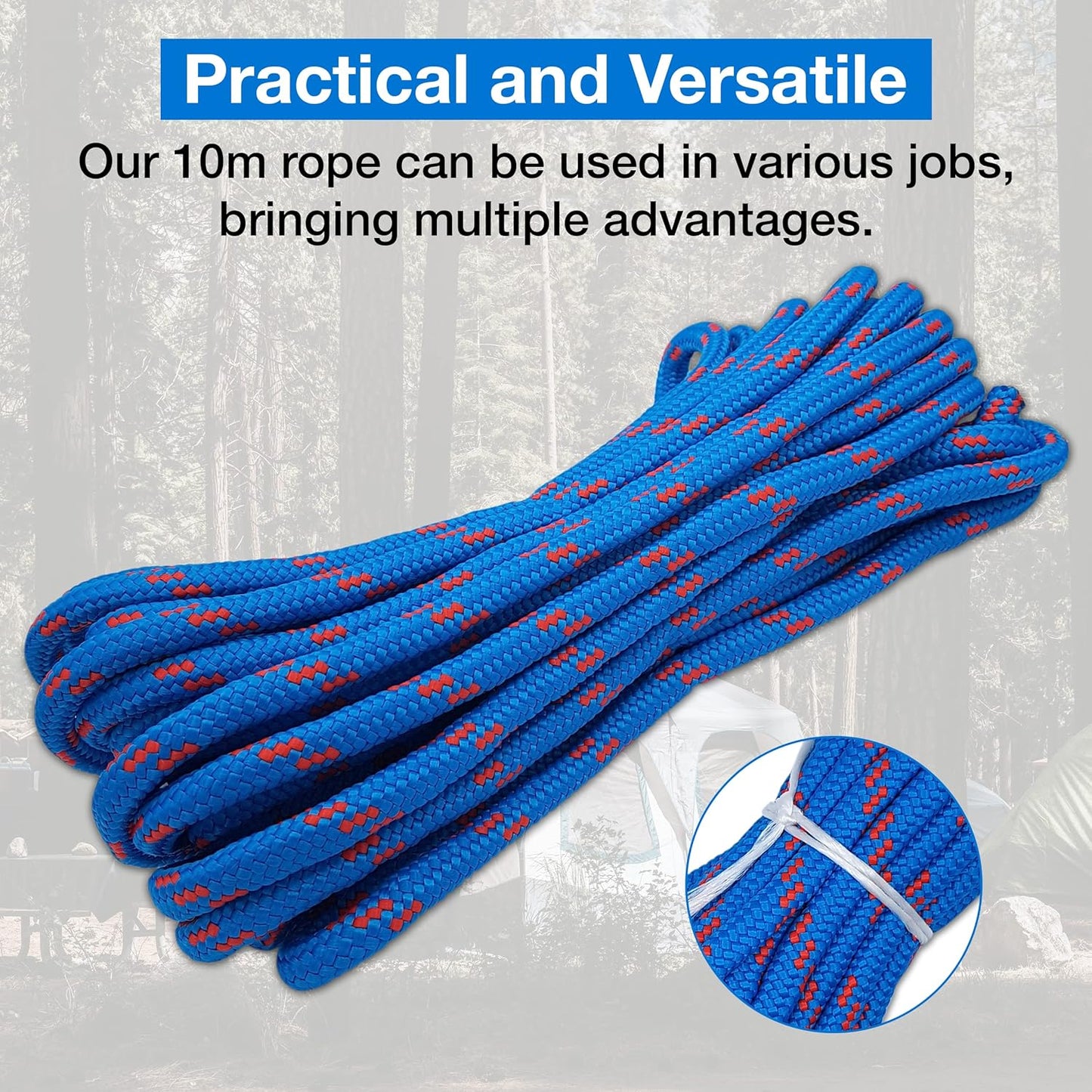 blue rope camping equipment