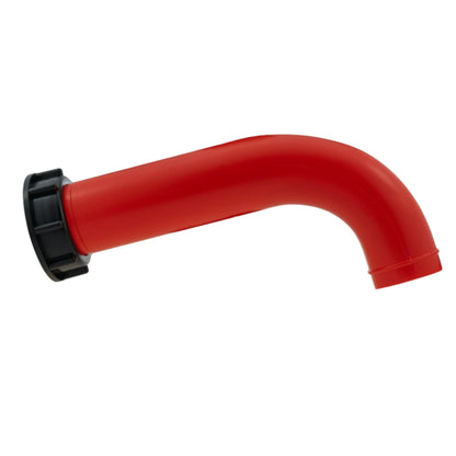 IBC Water Tank Downward Spout Connector - 2" Red Angle Outlet with Cap
