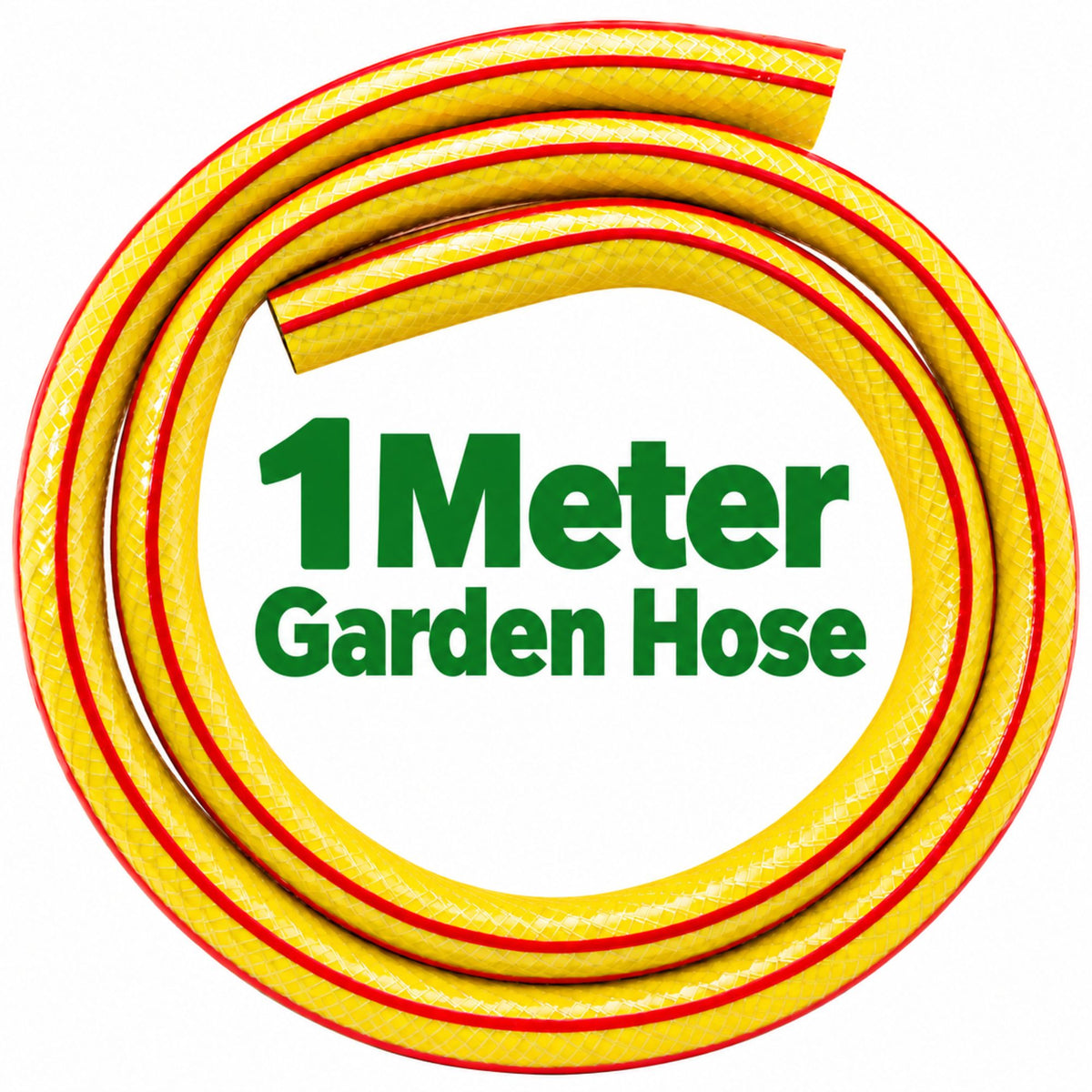 Garden Hose Yellow 6 Layer 1/2" with Brass Quick Connector & 90° Elbow Set