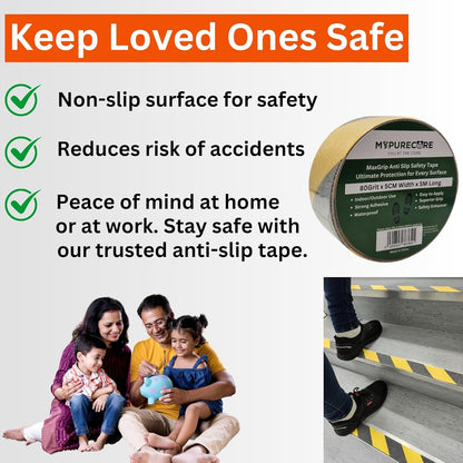 Anti Slip Grip Tape Black Yellow 80 Grit for Stairs Decking and Outdoor Use