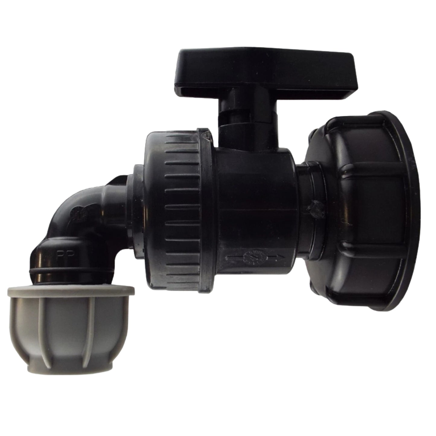 Water Tank Adapter IBC S60x6 to MDPE Pipe 20mm/25mm/32mm - Straight, Elbow, Tee