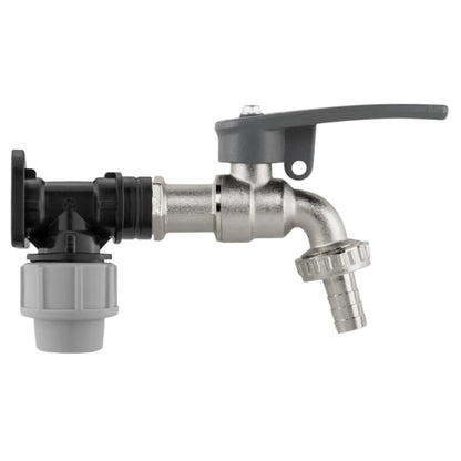 MDPE Wall Flange Plate + Compatible Quick Connect Tap Kits Fitting 20mm/25mm