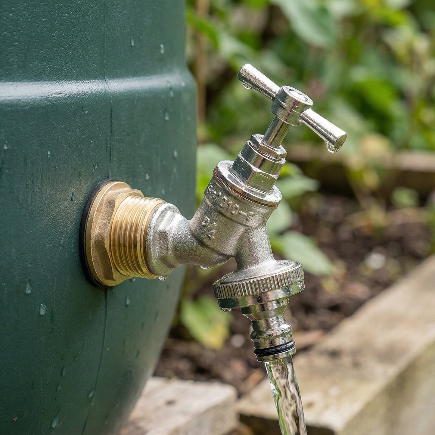 Water Butt Brass Kit 1” BSP to 3/4” – Heavy-Duty Brass Tank Connector with PTFE Tape & Lever Tap Options – Rainwater Harvesting, Barrels & IBC Containers
