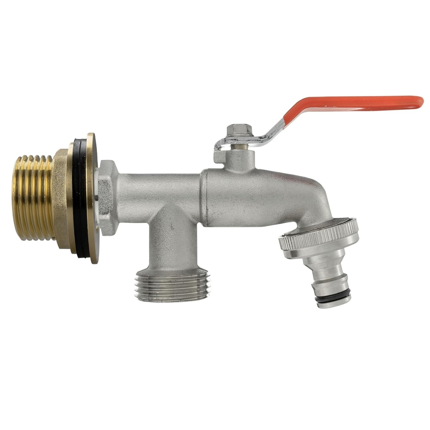 Water Butt Brass Kit 3/4" BSP to 1/2" – Heavy-Duty Brass Tank Connector with PTFE Tape & Lever Tap Options – Rainwater Harvesting, Barrels & IBC Containers