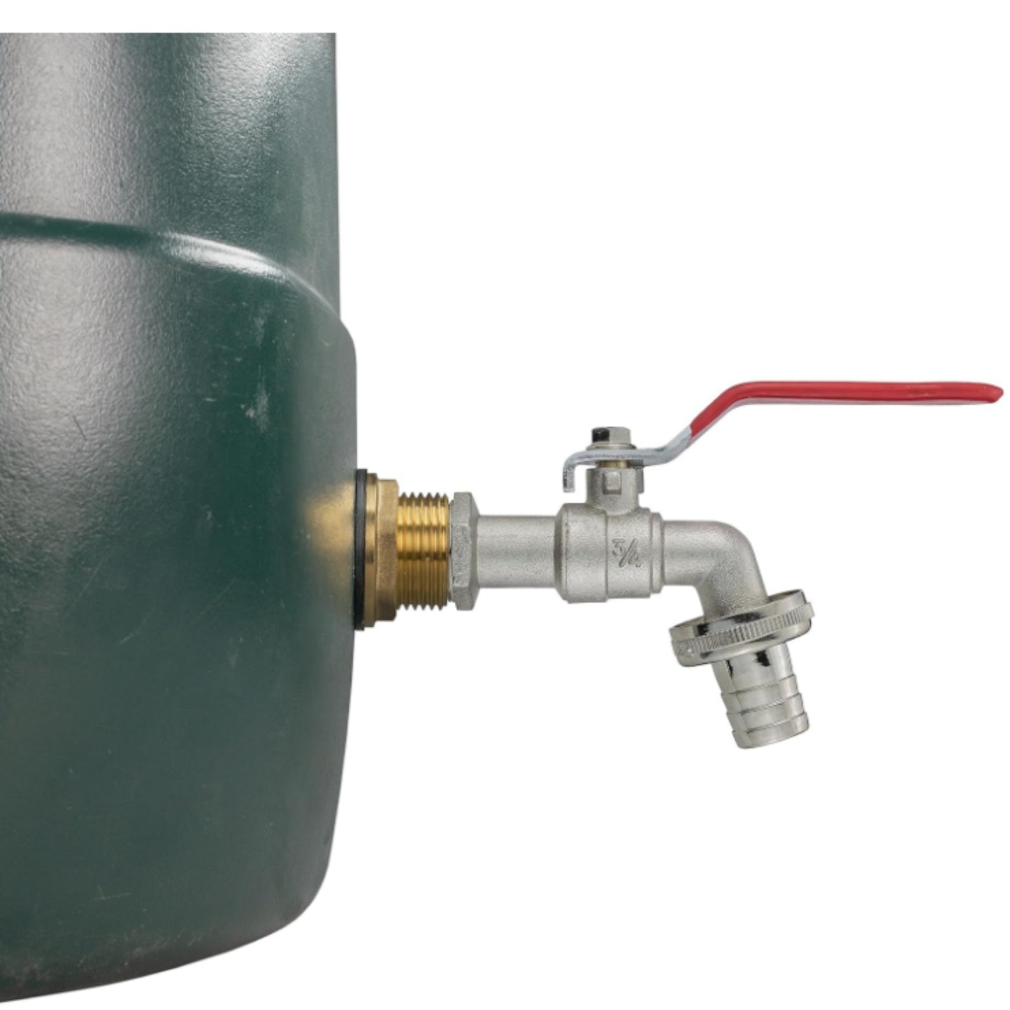 Water Butt Brass Kit 3/4" BSP to 1/2" – Heavy-Duty Brass Tank Connector with PTFE Tape & Lever Tap Options – Rainwater Harvesting, Barrels & IBC Containers