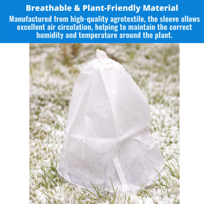 Plant Protection 50GSM Fleece Sleeve Frost Guard Cover for Shrubs & Plants