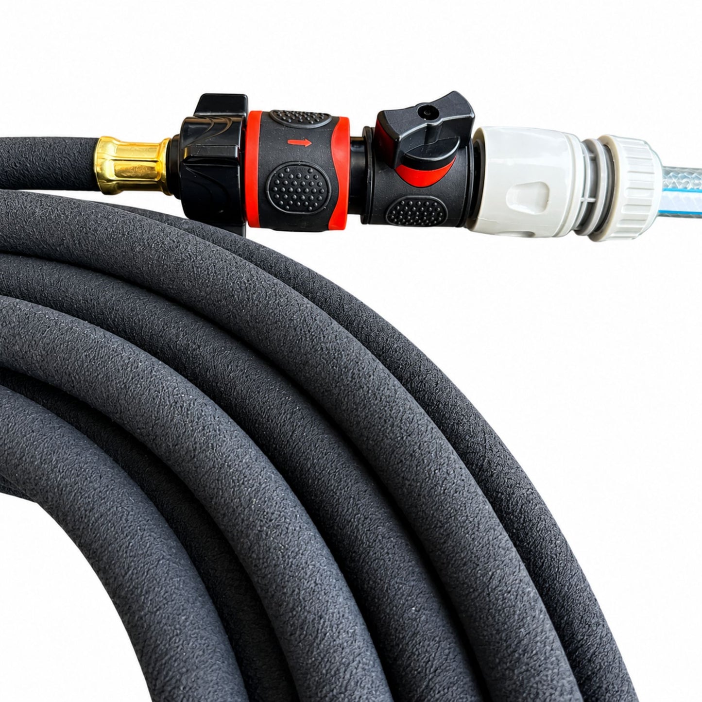 Porous Soaker Hose Irrigation Kit with Flow Control Valve | Flexible Garden Watering Hose Root Irrigation System | 7.5m - 30m