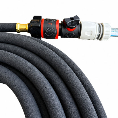 Porous Soaker Hose Irrigation Kit with Flow Control Valve | Flexible Garden Watering Hose Root Irrigation System | 7.5m - 30m