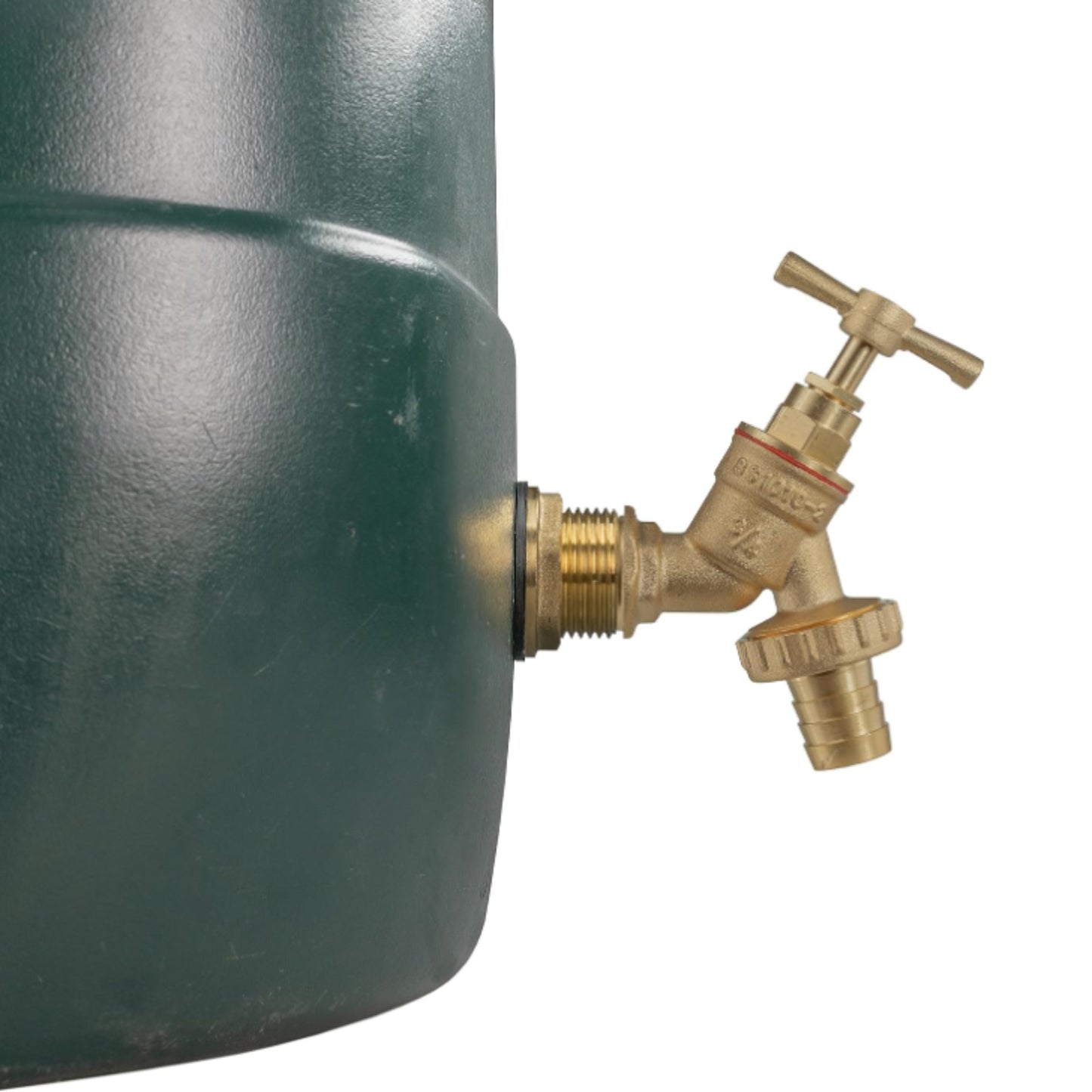 Solid Brass Water Butt Outlet Connector Threaded Adaptor with Washers, Nut & PTFE Tape for Rain Barrels, Tanks & Water Storage Systems