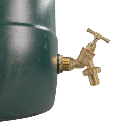 Solid Brass Water Butt Outlet Connector Threaded Adaptor with Washers, Nut & PTFE Tape for Rain Barrels, Tanks & Water Storage Systems
