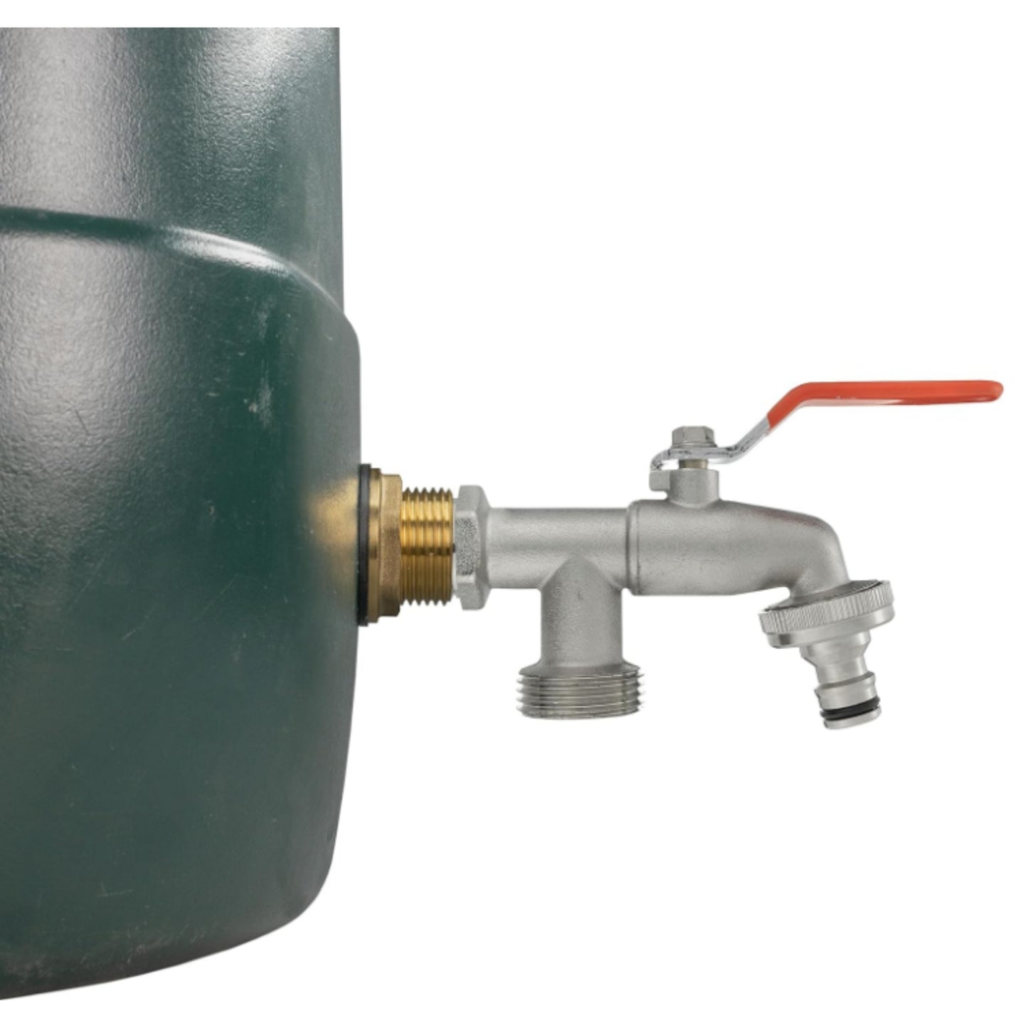 Water Butt Brass Kit 3/4" BSP to 1/2" – Heavy-Duty Brass Tank Connector with PTFE Tape & Lever Tap Options – Rainwater Harvesting, Barrels & IBC Containers