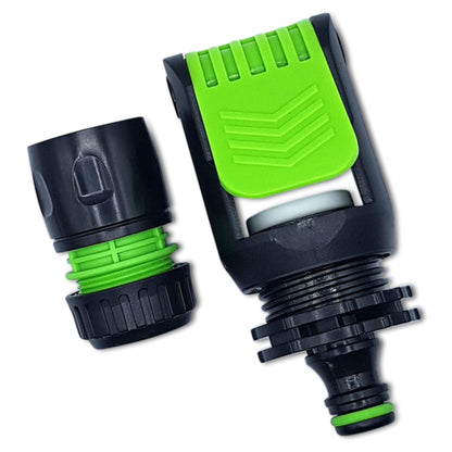 Tap Connector Adapter for Round & Square Taps | Adjustable Click-Lock Hose Fitting with 1/2" & 5/8" Female Connector