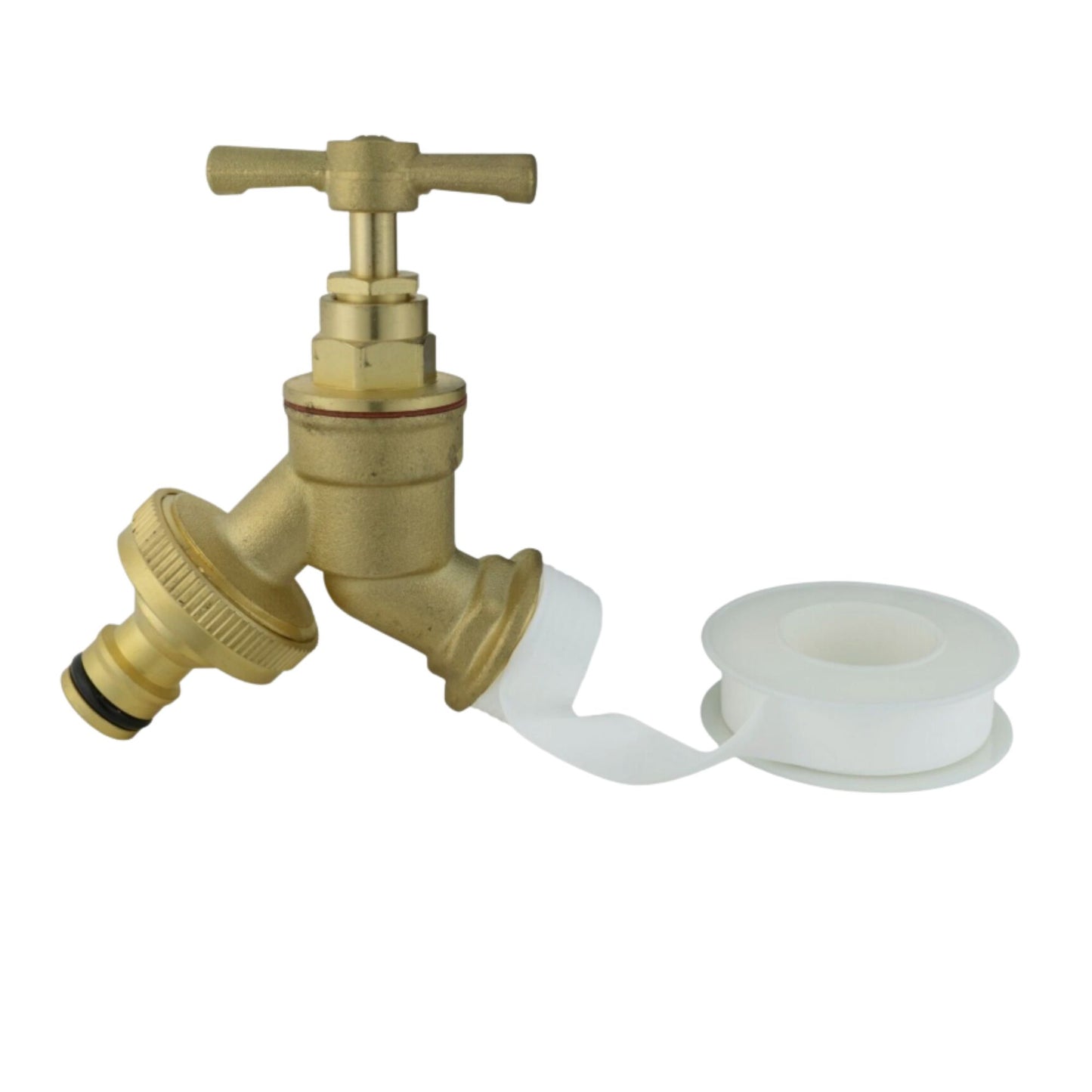 MDPE Wall Flange Plate Kit with Taps for Blue Water Pipe 20mm or 25mm