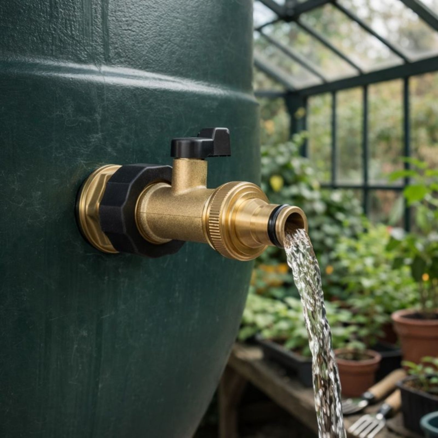 Water Butt Brass Kit 3/4" BSP to 1/2" – Heavy-Duty Brass Tank Connector with Tap Options for Rainwater Harvesting & IBC Containers
