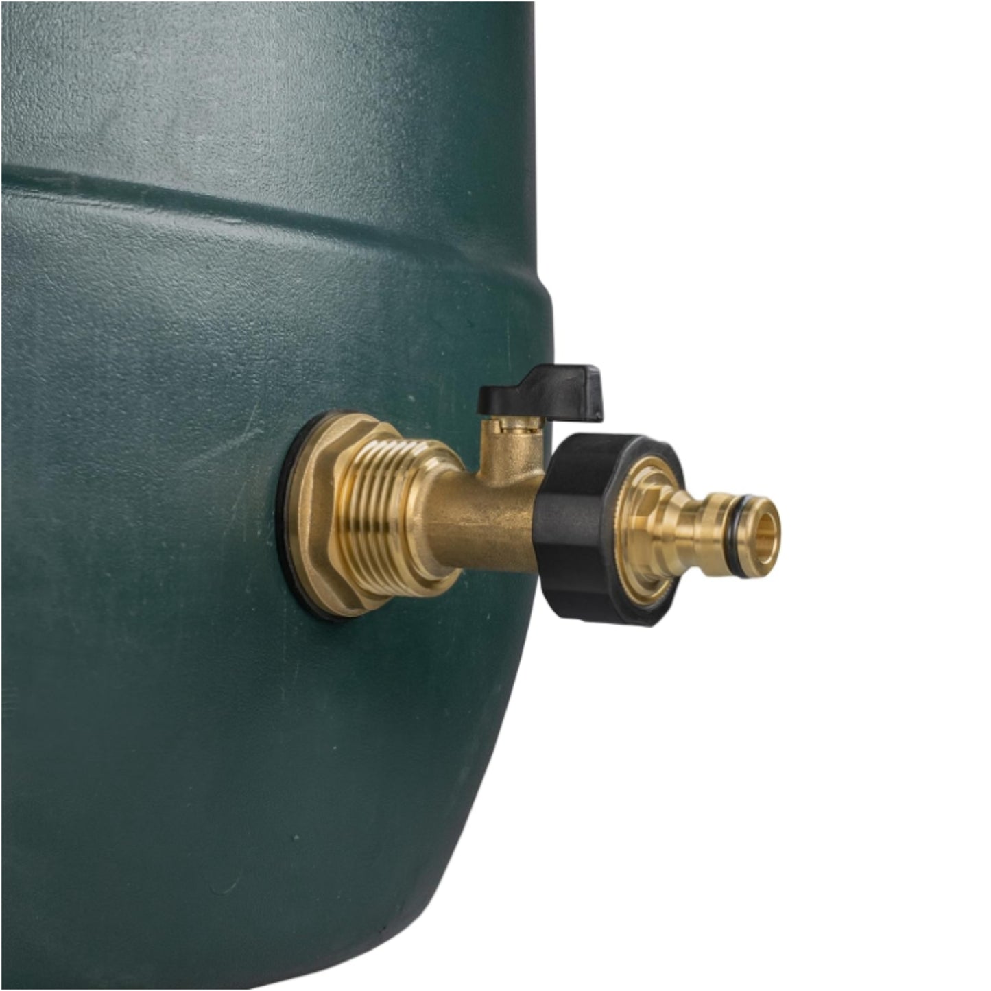 Solid Brass Water Butt Outlet Connector Threaded Adaptor with Washers, Nut & PTFE Tape for Rain Barrels, Tanks & Water Storage Systems