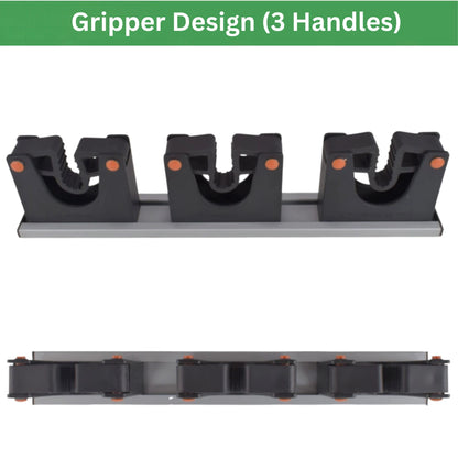 Tool Holder Wall Mount Aluminium Rail Gripper Storage Rack 3 or 5 Handles