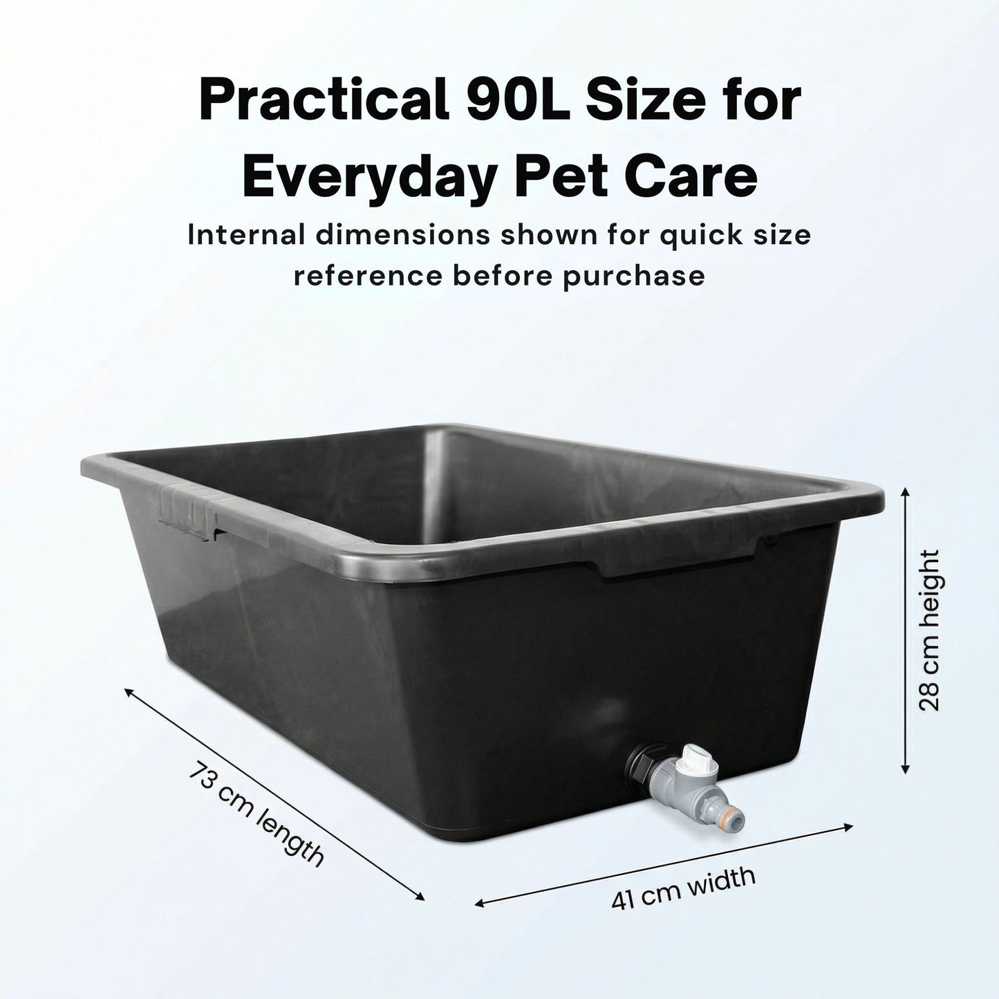 Dog Bath Tub Pet Bath Pool with Drain Plug and Hose Connector Durable Plastic Dog Washing Tub for Indoor Outdoor Use Pet Grooming Cooling Pool Easy Clean Multi Purpose Design