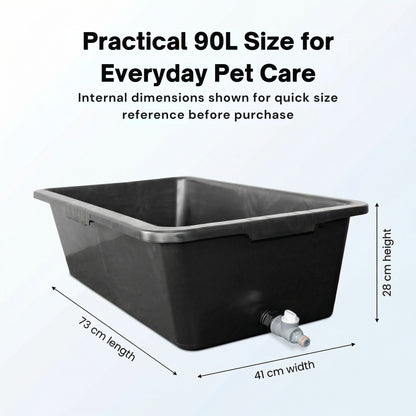 Dog Bath Tub Pet Bath Pool with Drain Plug and Hose Connector Durable Plastic Dog Washing Tub for Indoor Outdoor Use Pet Grooming Cooling Pool Easy Clean Multi Purpose Design