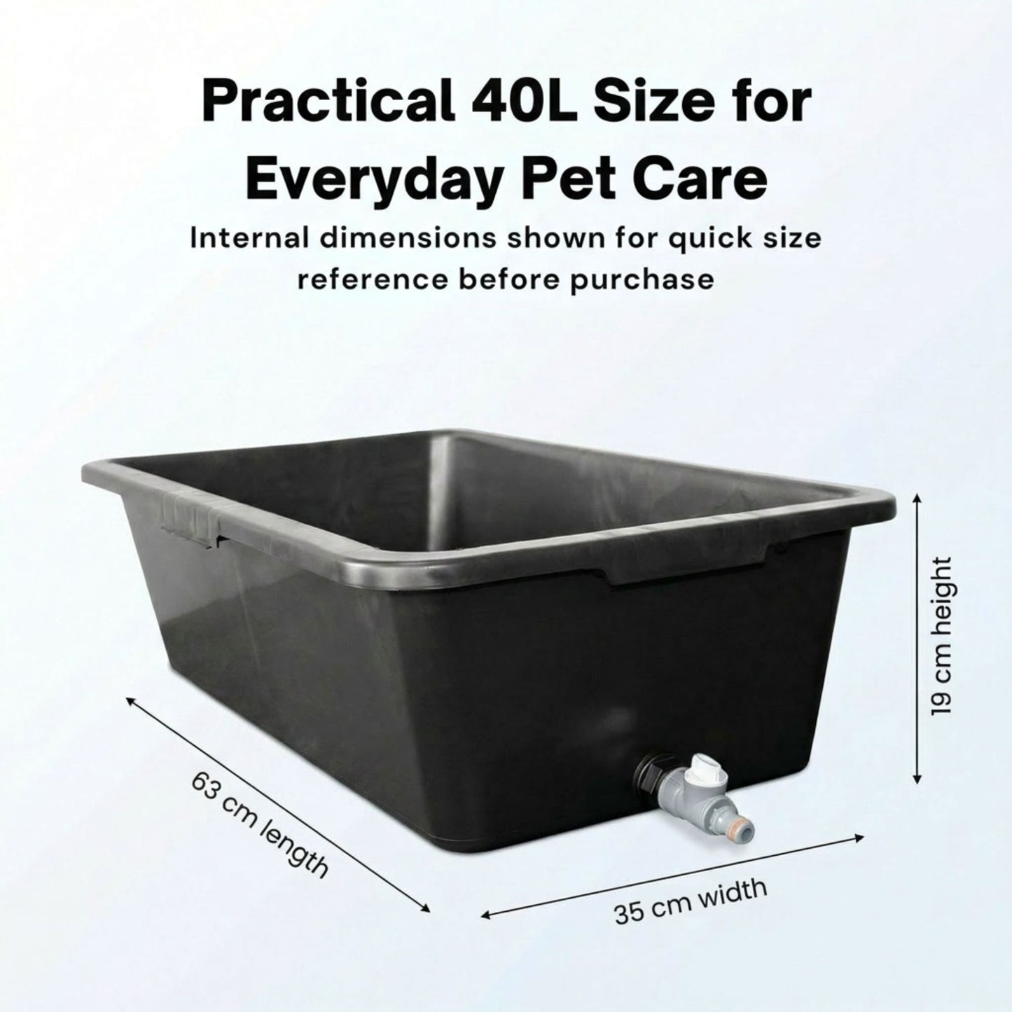 Dog Bath Tub Pet Bath Pool with Drain Plug and Hose Connector Durable Plastic Dog Washing Tub for Indoor Outdoor Use Pet Grooming Cooling Pool Easy Clean Multi Purpose Design