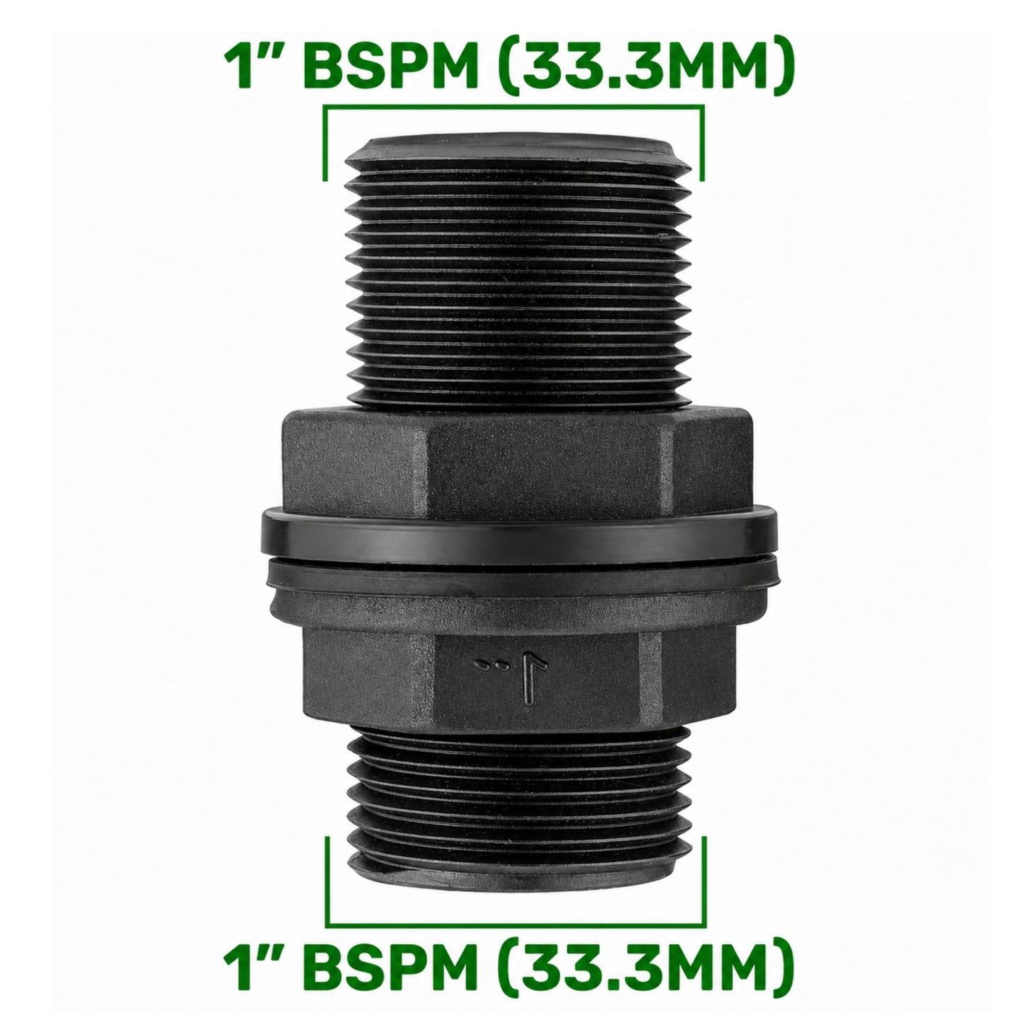 Water Butt Barrel Outlet Connector 1/2" 3/4" 1" BSP Tank Fitting with Click-Lock Hose Connector for Rainwater Barrels & Water Tanks