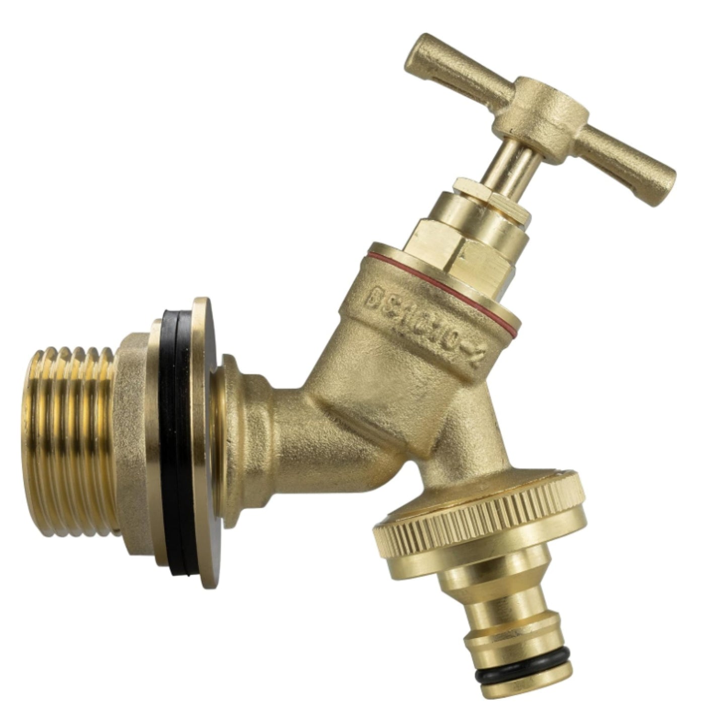 Solid Brass Water Butt Outlet Connector Threaded Adaptor with Washers, Nut & PTFE Tape for Rain Barrels, Tanks & Water Storage Systems
