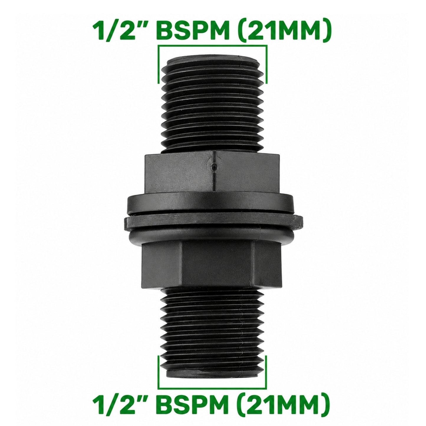 Water Butt Barrel Outlet Connector 1/2" 3/4" 1" BSP Tank Fitting with Click-Lock Hose Connector for Rainwater Barrels & Water Tanks