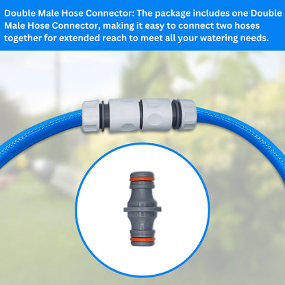 Premium 3-Layer Food Grade Water Hose Pipe - 10m 1/2" Includes Faucet, Double Male & Click-Lock Connectors | Campervan Accessories