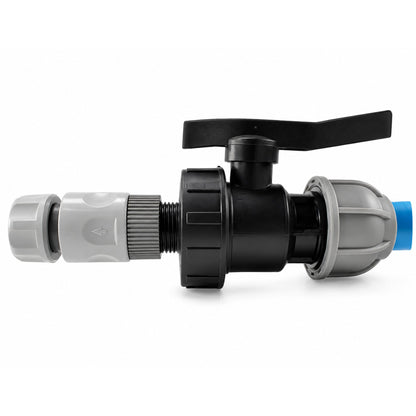 MDPE Water Pipe Outlet Valve with Garden Hose Connector | 20mm 25mm 32mm Irrigation Fitting