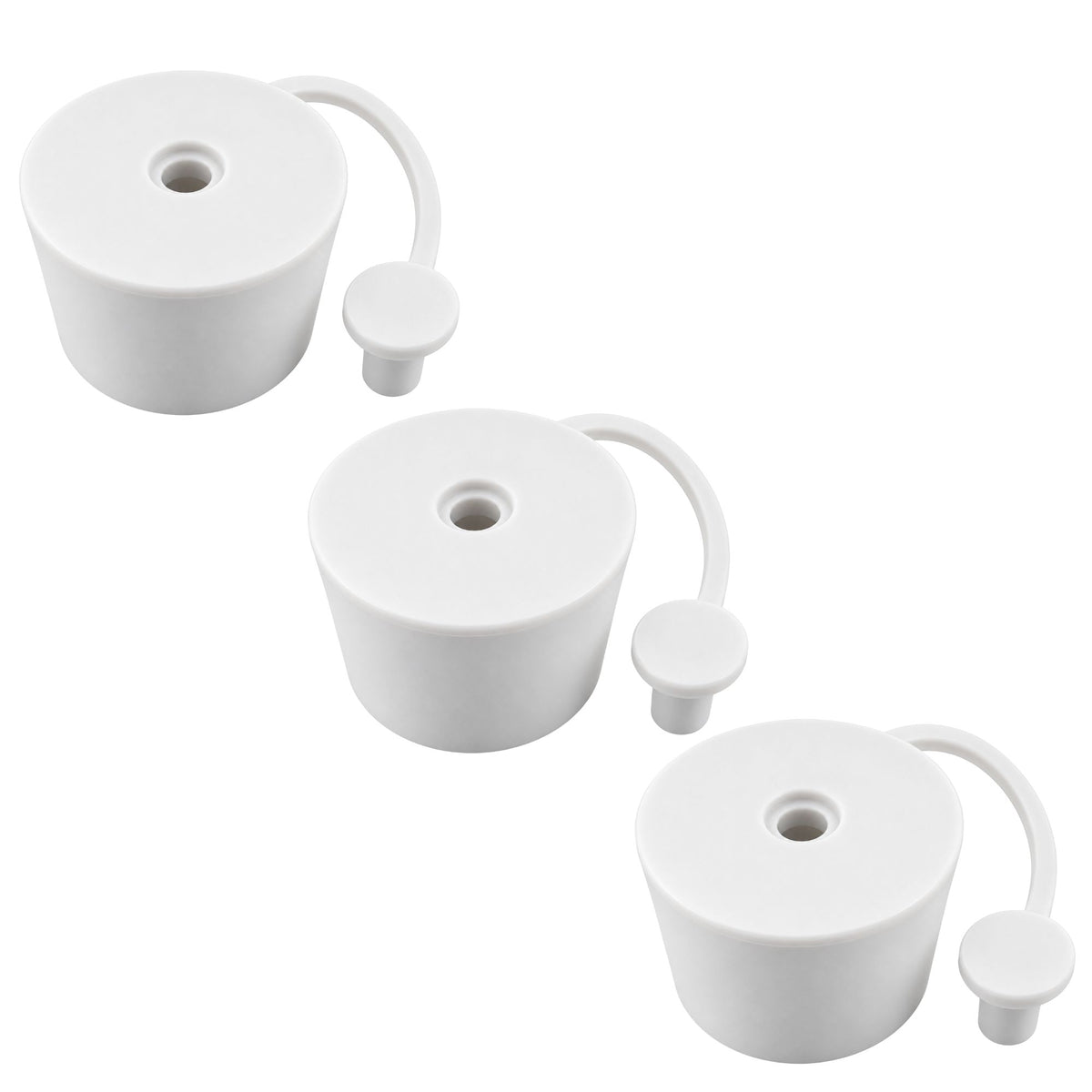 Demijohn Bung Airlock Cap 32mm White Rubber Fermentation Stopper Home Brew Wine 1-10 Pack