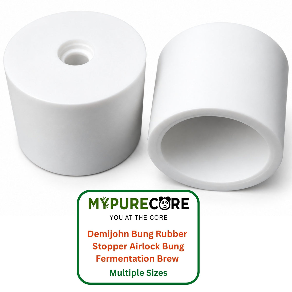 Demijohn Bung Airlock Stopper White Rubber for Home Brew Wine Beer Fermentation Various Sizes