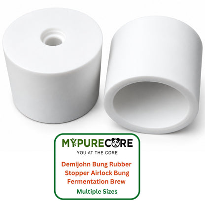 Demijohn Bung Airlock Stopper White Rubber for Home Brew Wine Beer Fermentation Various Sizes