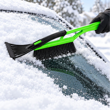 Snow Brush Ice Scraper Windscreen Car Window Frost De-Icer Winter Black Green Handheld